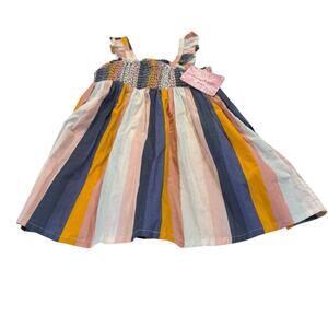 Tommy Bahama Toddler Girl 24M Striped Dress 100% Cotton